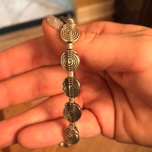 Spiral silver bracelet
